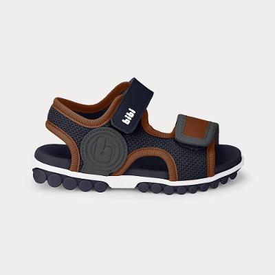 Sandália Infantil Bibi Summer Roller Sport 2.0 Azul com Marrom