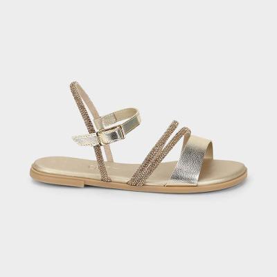 Sandália Infantil Bibi Shine Kids Dourada