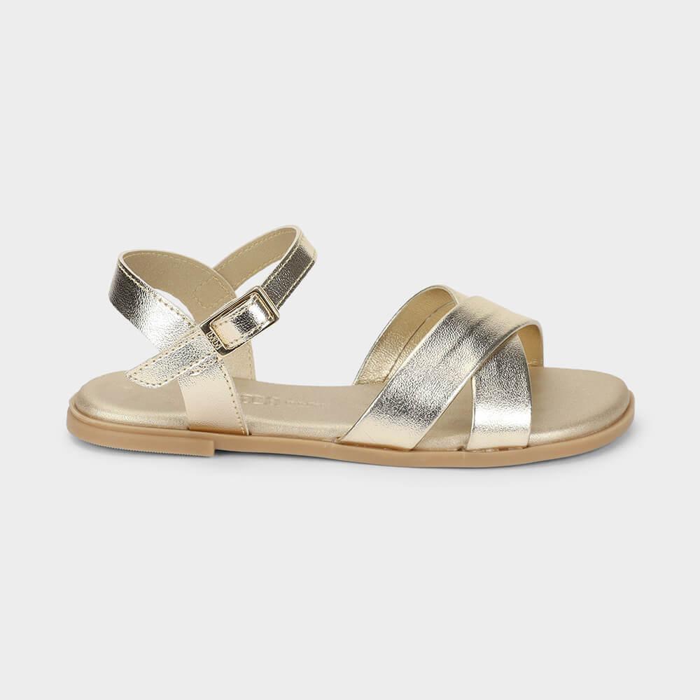 Sandália Infantil Bibi Shine Kids Dourada - 1