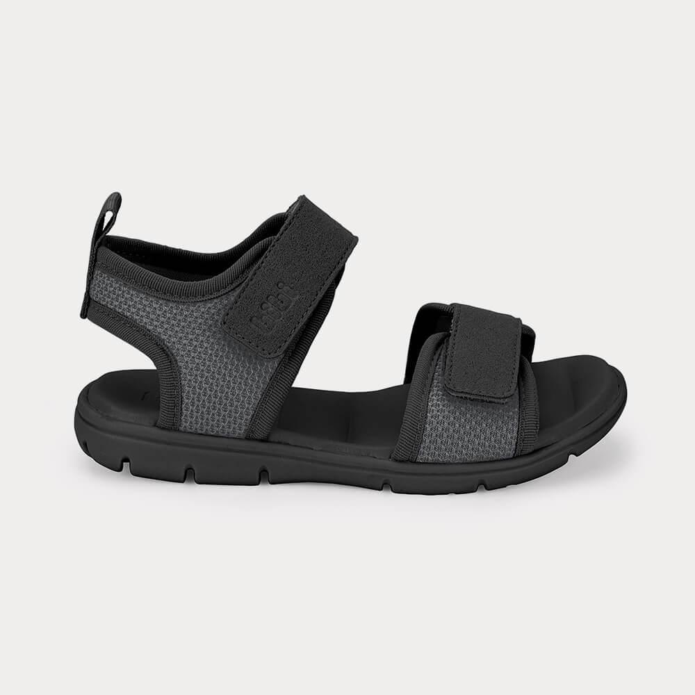 Sandália Infantil Bibi Sandals Kids Cinza com Preto - 1