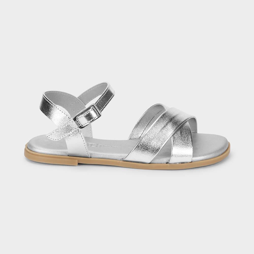 Sandália Infantil Bibi Shine Kids Prata - 1