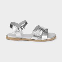 Sandália Infantil Bibi Shine Kids Prata - 1