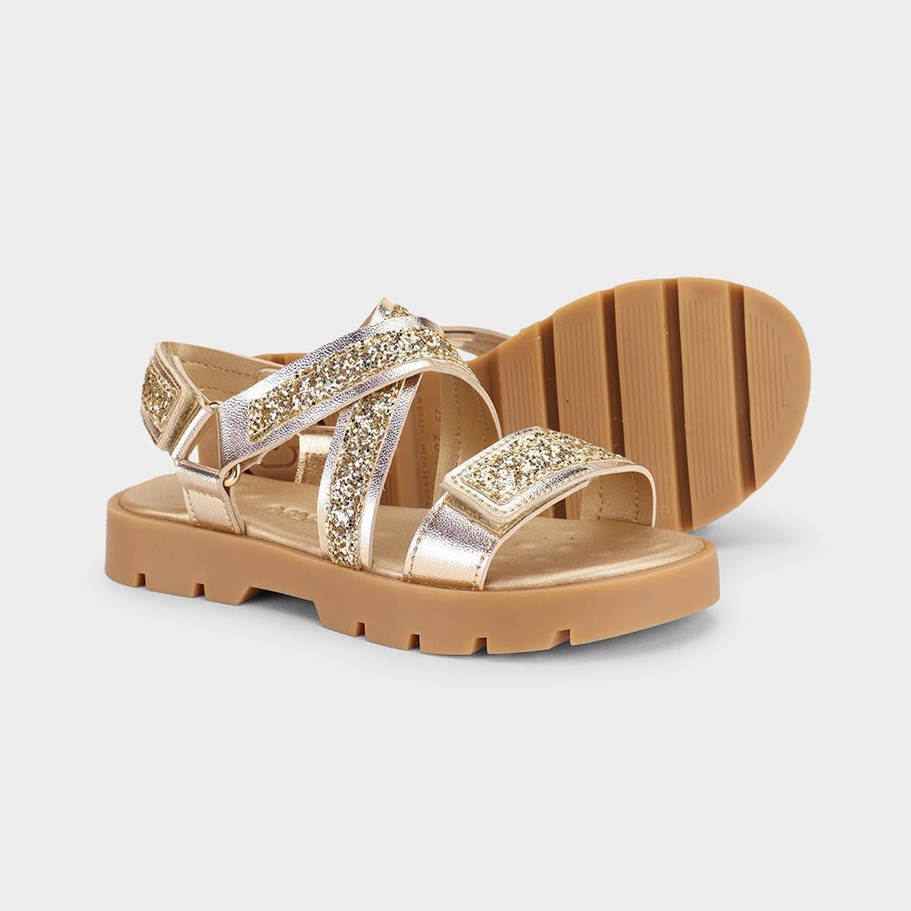 Sandália Infantil Bibi Plataforma 2.0 Dourada com Glitter - 4
