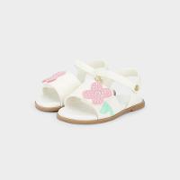 Sandália Infantil Bibi Shine Mini Branca de Flor - 2