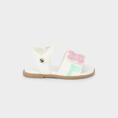 Sandália Infantil Bibi Shine Mini Branca de Flor