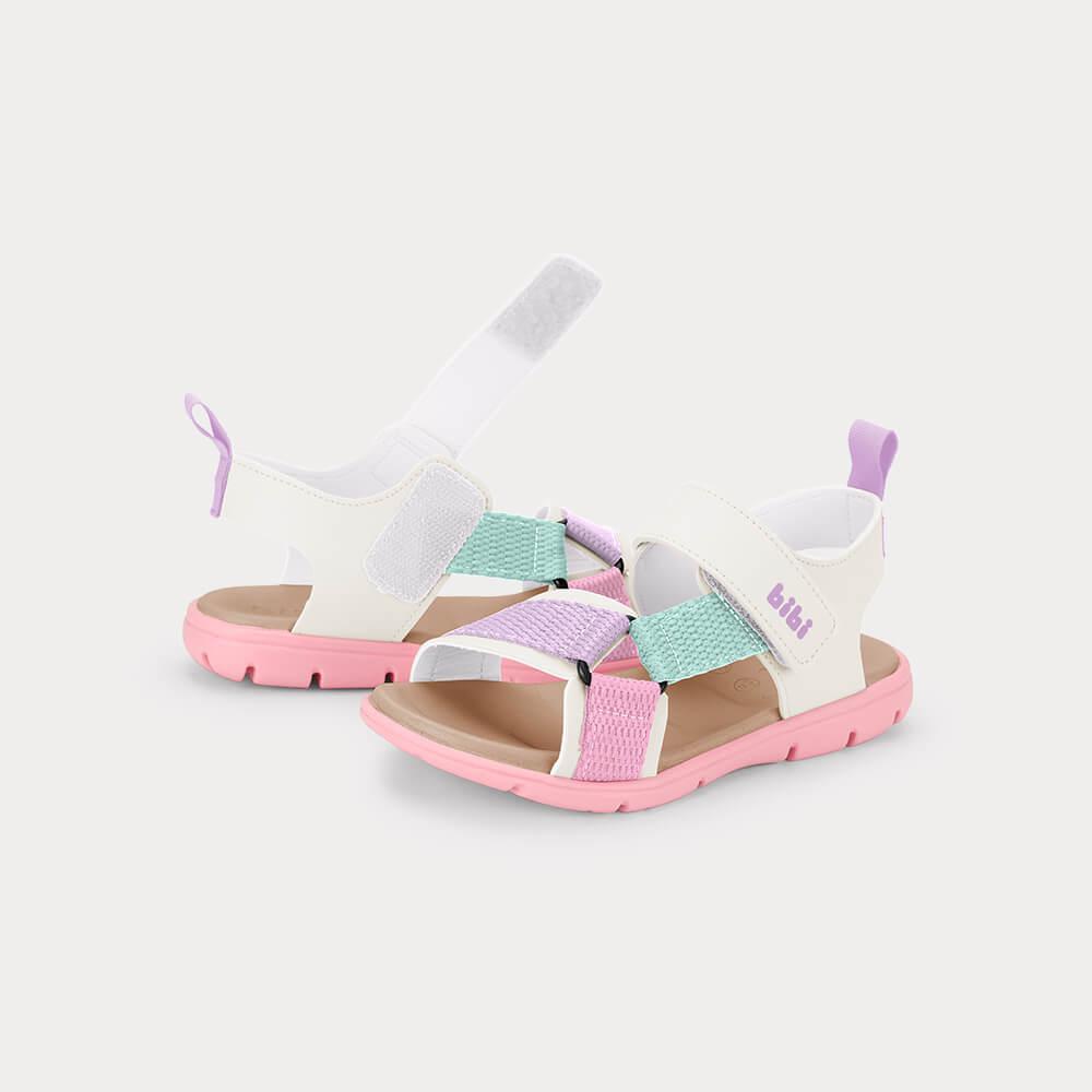 Sandália Infantil Bibi Sandals Kids Rosa com Bege - 4