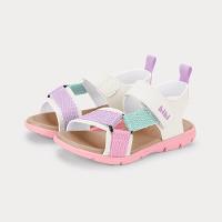 Sandália Infantil Bibi Sandals Kids Rosa com Bege - 2