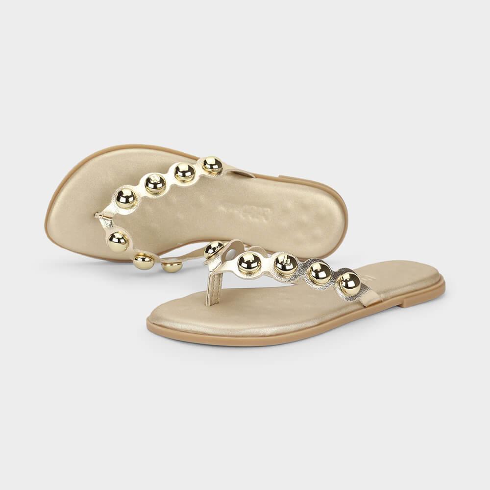 Chinelo Infantil Bibi Shine Kids Dourada - 3