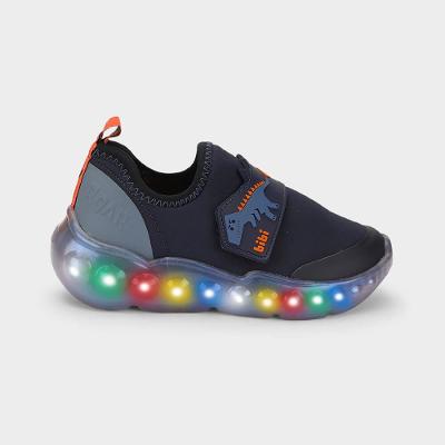 Tênis Infantil de Luz Bibi Roller   Azul Marinho