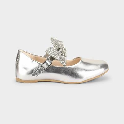 Sapatilha Infantil Bibi Ballerina Basic Prata com Laço