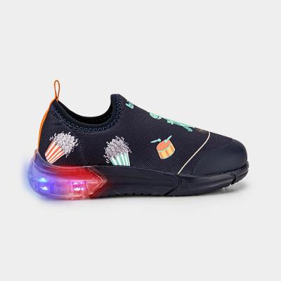 Tênis Infantil Bibi Space Azul Marinho de Dinossauro