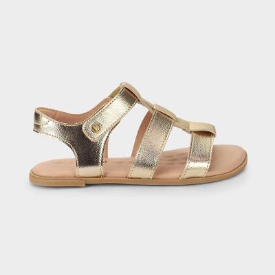 Sandália Infantil Bibi Shine Kids Dourado 28