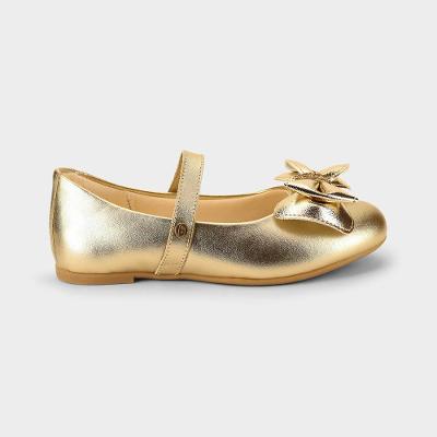 Sapatilha Infantil Bibi Ballerina Basic Dourada com Laço 1238112 20