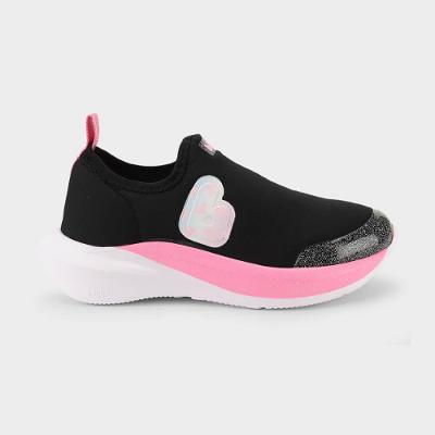 Tênis Infantil Bibi Volt 2.0 Preto com Rosa 25