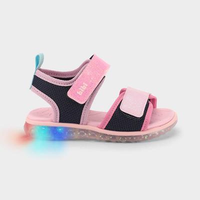 Sandália Infantil de LED Bibi Summer Roller Light 2.0 Azul e Rosa 1292007 28
