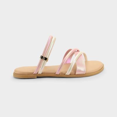 Sandália Infantil Feminina Bibi Shine Kids Rosa e Branca 28