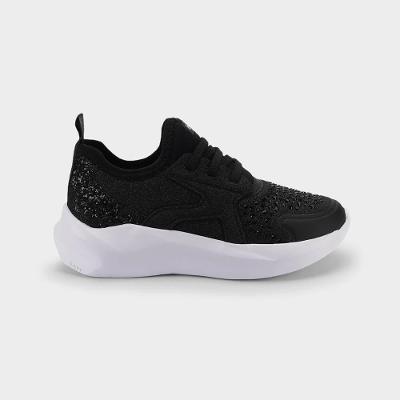 Tênis Infantil Bibi Evolution 2.0 Preto com Glitter 25