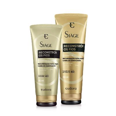 Eudora Kit Siàge Reconstrói Os Fios Shampoo + Condicionador (Nova Versão)
