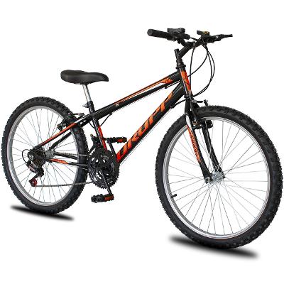 Bicicleta Aro 24 Dropp Sport Infantil Adulto18 vel marchas Freio V-Brake