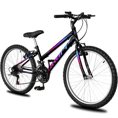 Bicicleta Aro 24 Infantil Feminina 18 vel marchas Dropp Sport Freio V-Brake