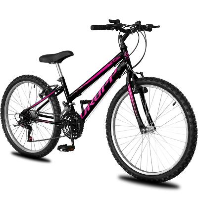 Bicicleta Aro 24 Infantil Feminina 18 vel marchas Dropp Sport Freio V-Brake