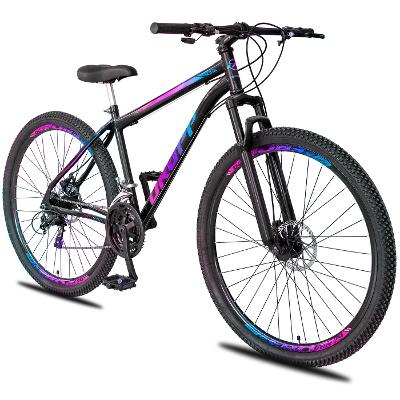 Bicicleta Aro 29 Dropp Sport Aço Carbono 21 Marchas Vel Freio a Disco e Suspensão