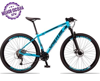 Bicicleta 29 Spaceline Vega 27 Marchas Câmbio Shimano Freio a Disco e Suspensão