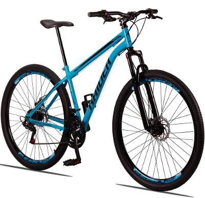 Bicicleta 29 Raider Sport Aço 21 Marchas Freio a Disco com Suspensão