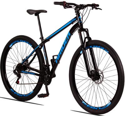 Bicicleta 29 Raider Sport Aço 21 Marchas Freio a Disco com Suspensão