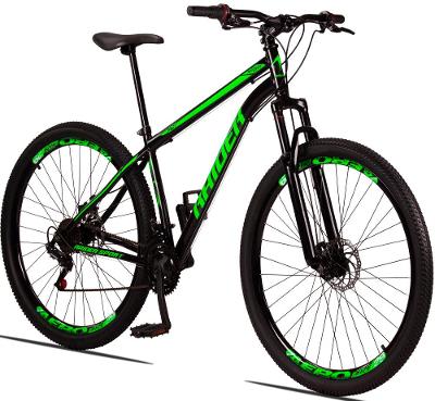 Bicicleta 29 Raider Sport Aço 21 Marchas Freio a Disco com Suspensão