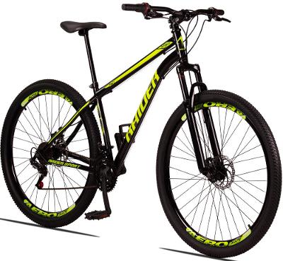Bicicleta 29 Raider Sport Aço 21 Marchas Freio a Disco com Suspensão