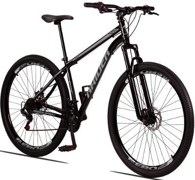 Bicicleta 29 Raider Sport Aço 21 Marchas Freio a Disco com Suspensão