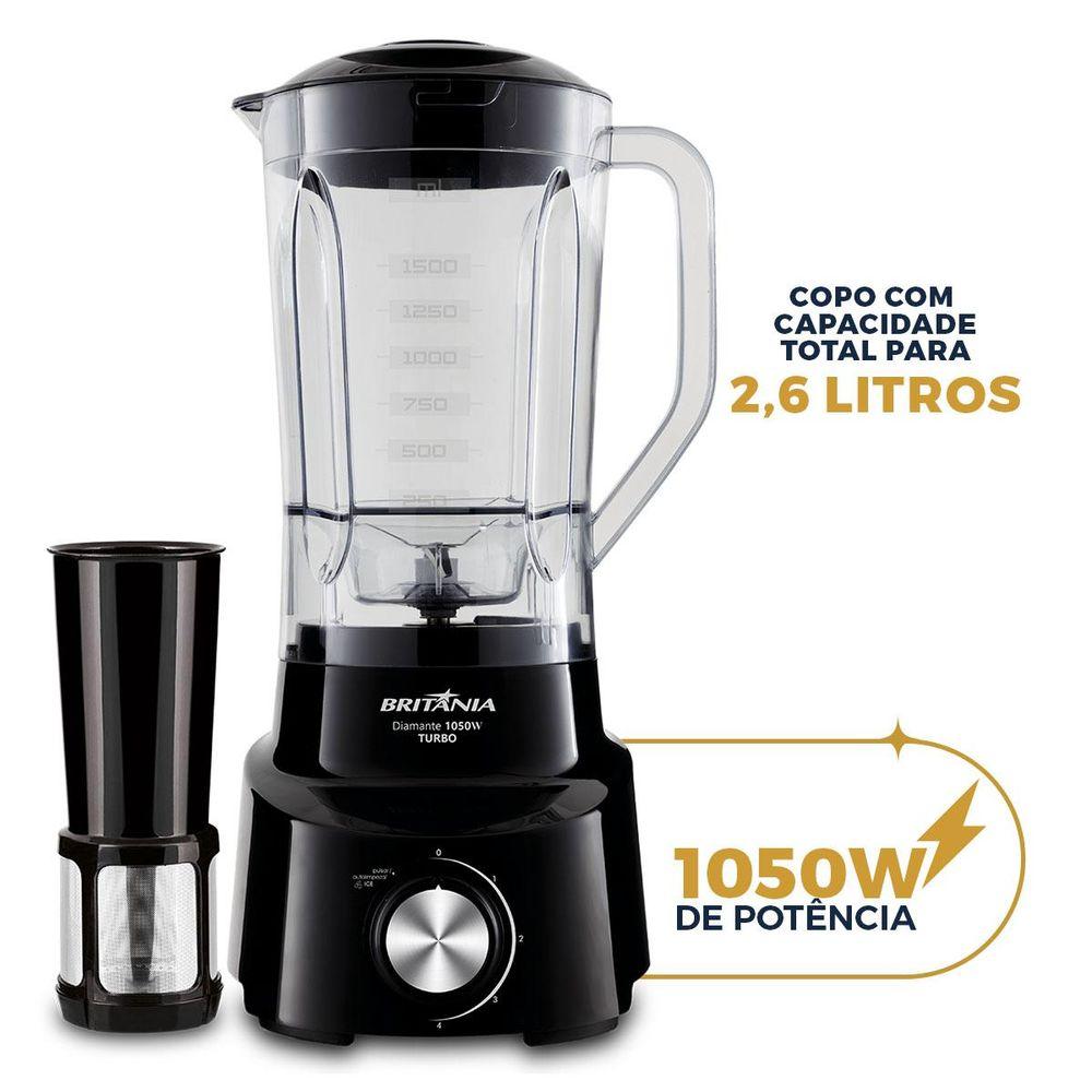 Liquidificador Britânia Diamante Preto 1050W - 4
