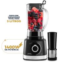 Liquidificador Britânia Fortis Turbo 1400W 3L Preto BLQ1300P - 3