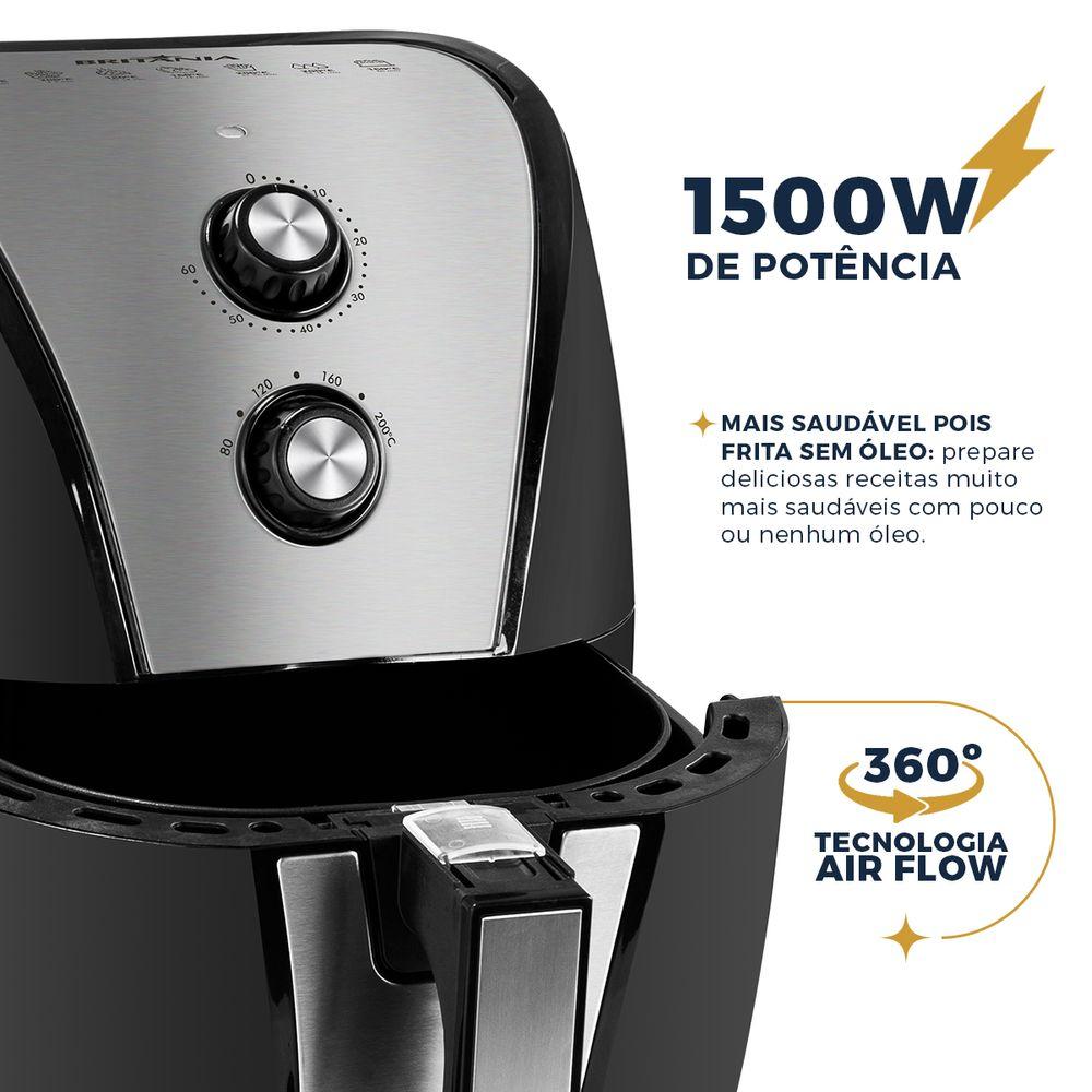 Air Fryer Britânia 5L  Antiaderente 1500W BFR40PI - 6