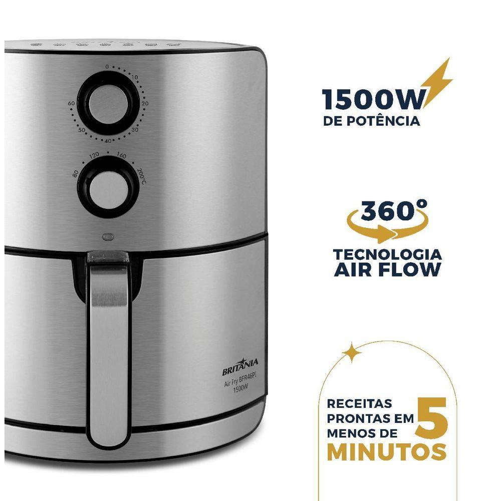 Air Fryer Britânia 4,6L Antiaderente 1500W BFR46PI - 5