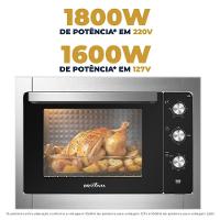 Forno Elétrico de Embutir Britânia 47 Litros BFE47P 2 Resistências