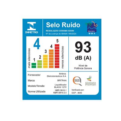 Liquidificador Britânia Black 3 Velocidades 2,1L