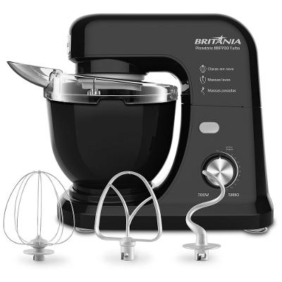 Batedeira Planetária Britânia BBP700P Turbo Preto 700W 4L
