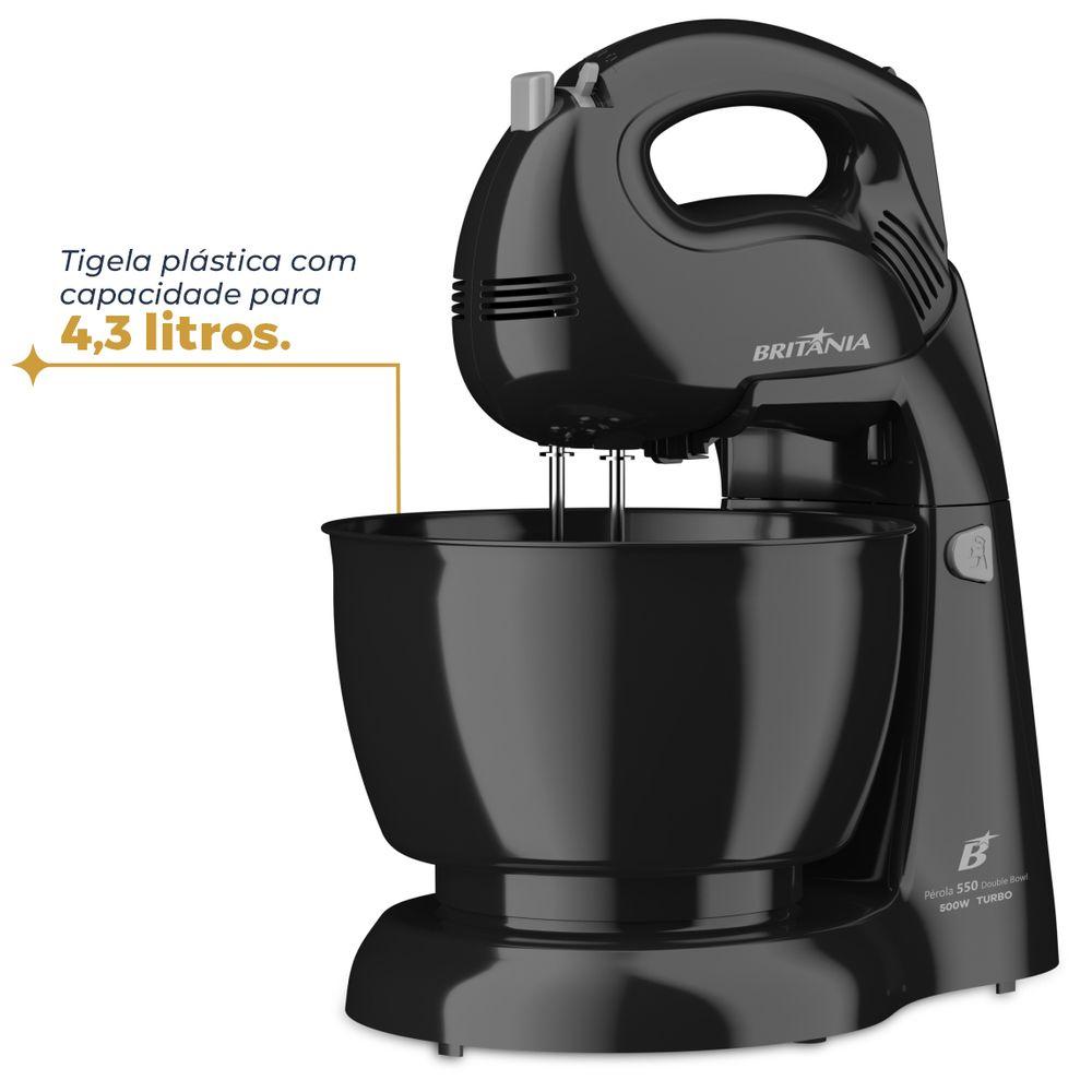 Batedeira Britânia 500W 4 velocidades Pérola 550 Double Bowl - 3