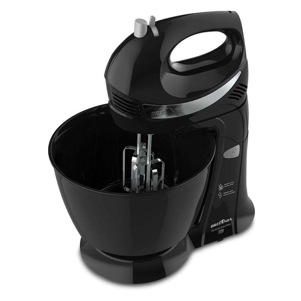 Batedeira Britânia Diamante Duo Mixer Turbo PR 4,3L 350W - 3