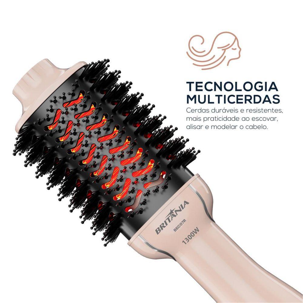 Escova Secadora Britânia Soft 4 em 1 1300W Bivolt BEC07R - 2