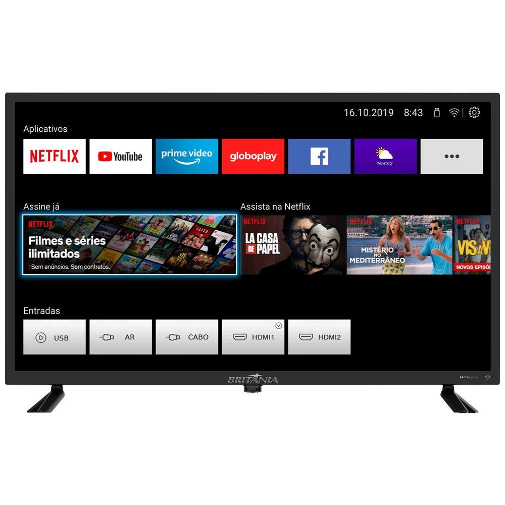 Smart TV Britânia 32” BTV32D10N5SKH HD Dolby Audio Led - 1