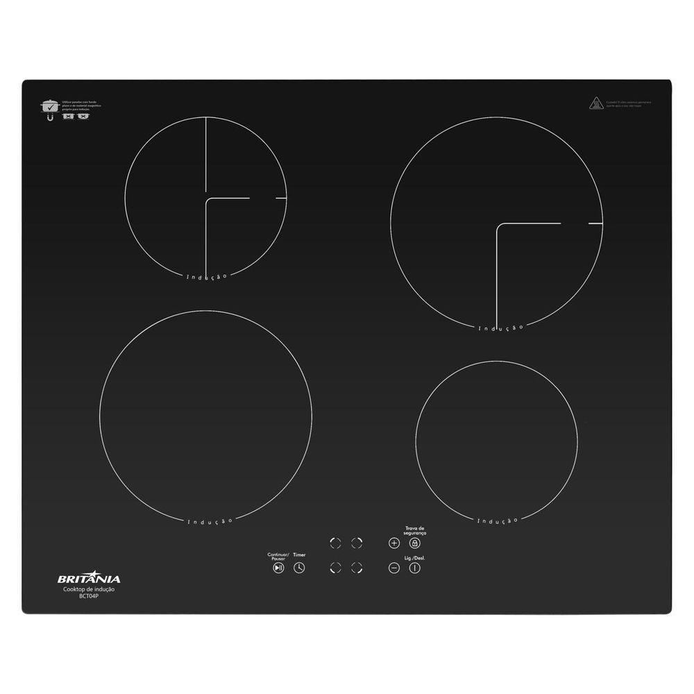Cooktop de Indução Britânia 4 Queimadores BCT04P 220V - 1