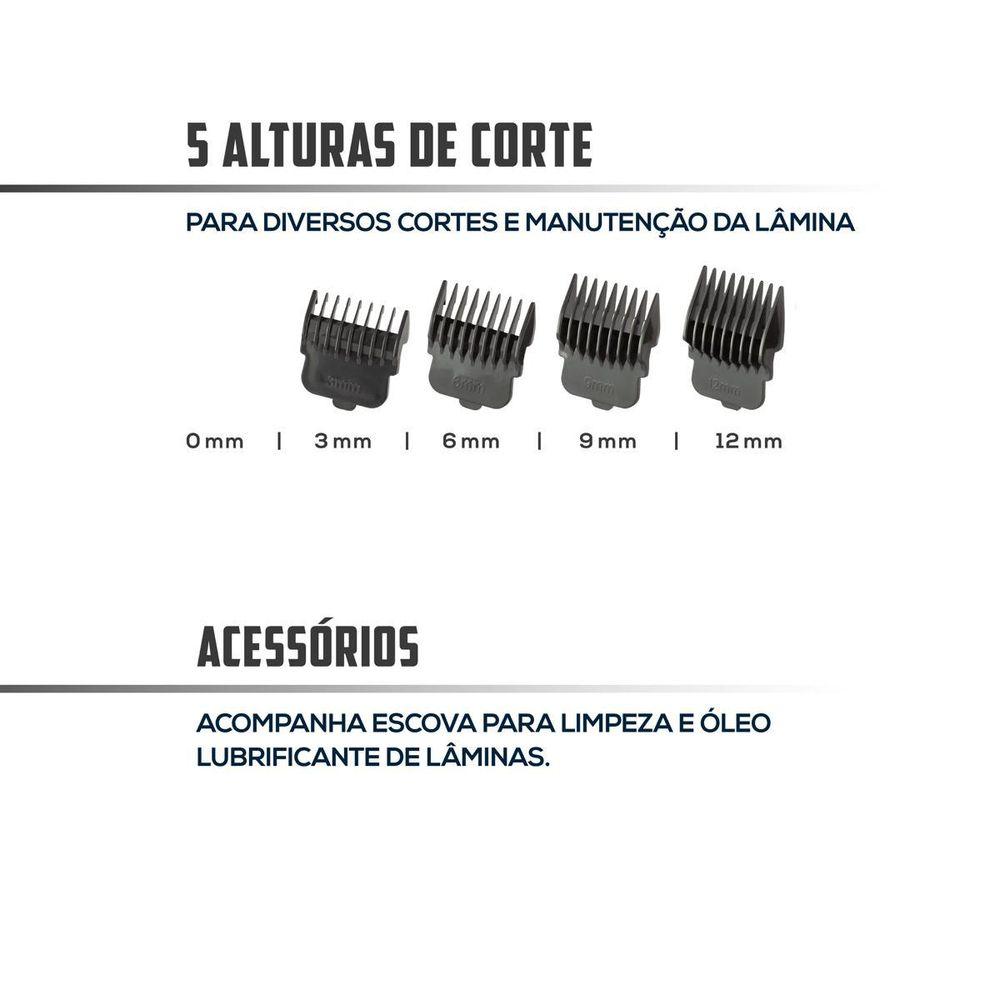 Cortador de Cabelos Britânia BCR20SG Sem Fio - 4