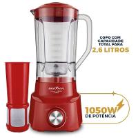 Liquidificador Britânia Diamante Vermelho 4 velocidades 1050W - 3