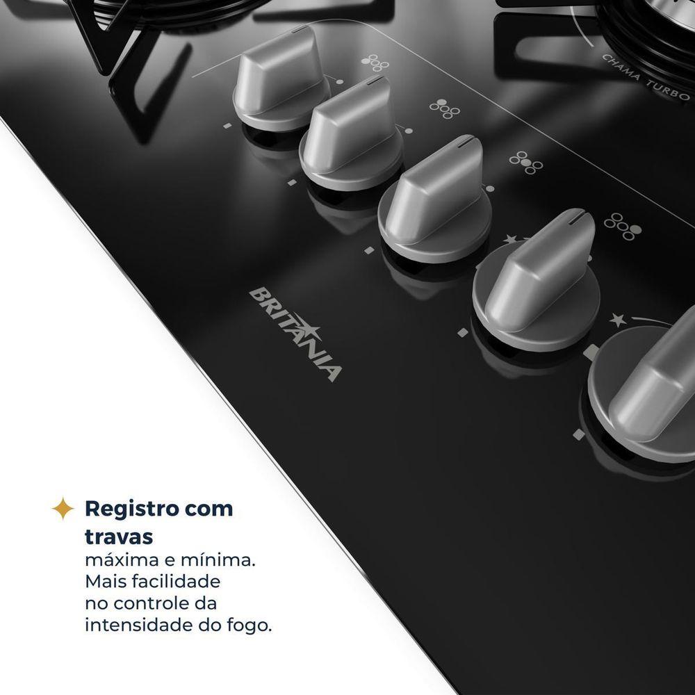 Cooktop a Gás Britânia 5 Bocas BCT5P - 5