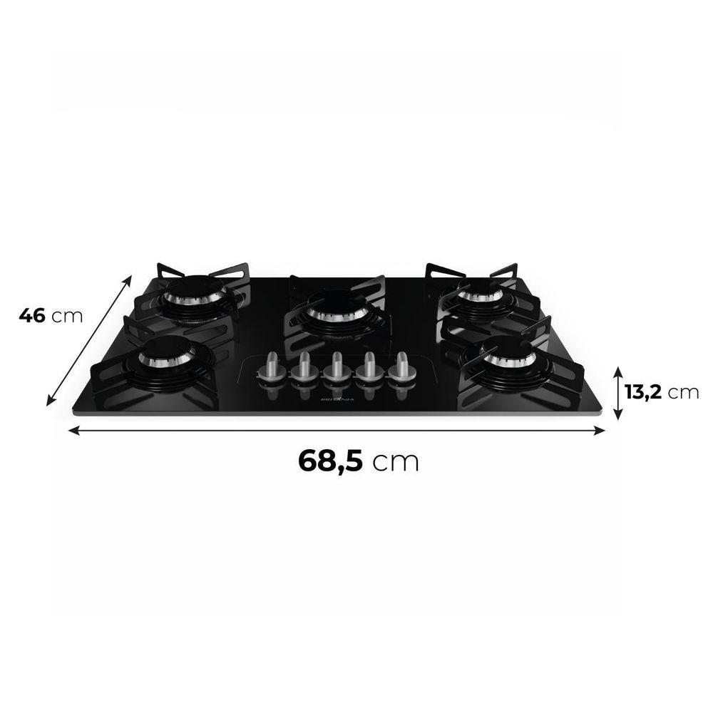 Cooktop a Gás Britânia 5 Bocas BCT5P - 6