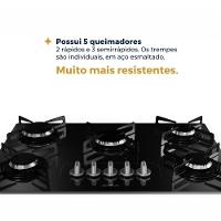 Cooktop a Gás Britânia 5 Bocas BCT5P - 3