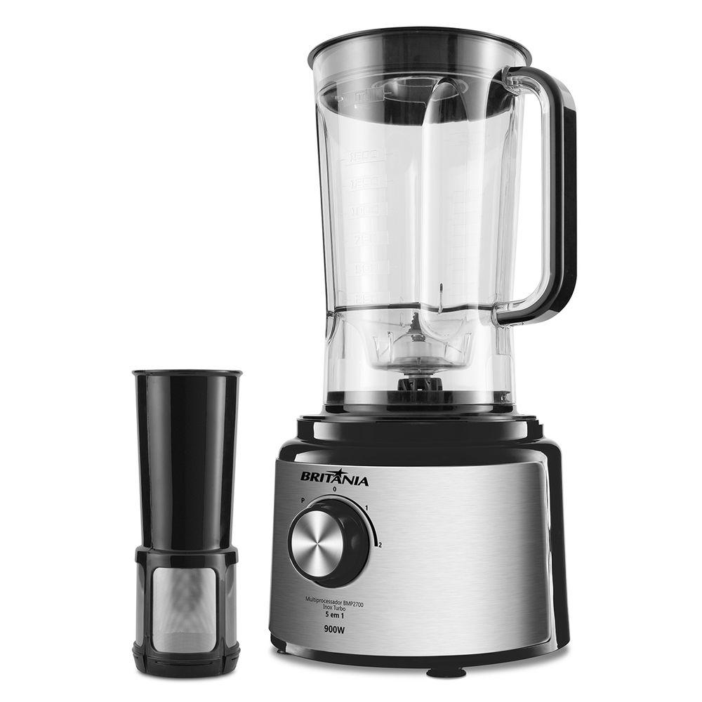 Multiprocessador Britânia 5 em 1 Inox 900W BMP2700P Turbo - 2